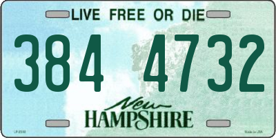 NH license plate 3844732