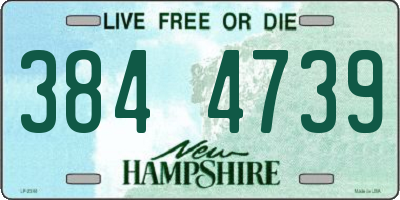 NH license plate 3844739