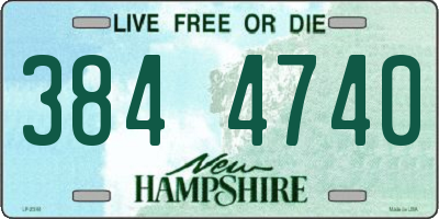 NH license plate 3844740