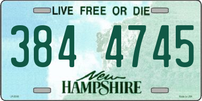 NH license plate 3844745