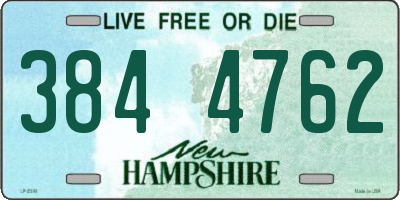 NH license plate 3844762