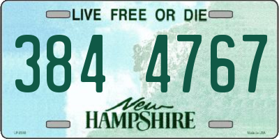 NH license plate 3844767
