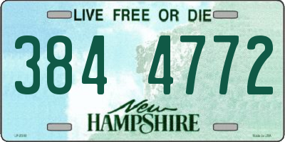 NH license plate 3844772