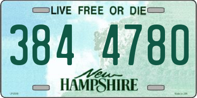 NH license plate 3844780