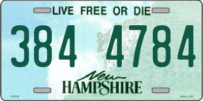 NH license plate 3844784