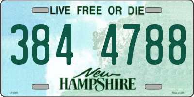NH license plate 3844788