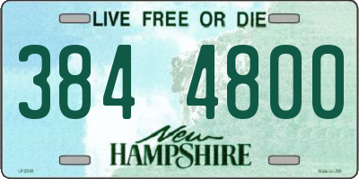 NH license plate 3844800
