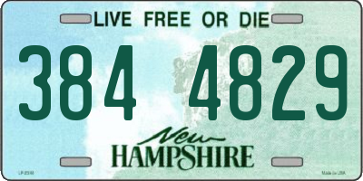NH license plate 3844829