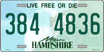 NH license plate 3844836