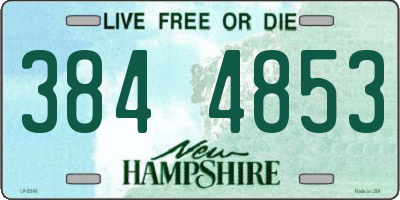 NH license plate 3844853