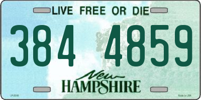 NH license plate 3844859