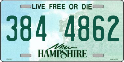 NH license plate 3844862