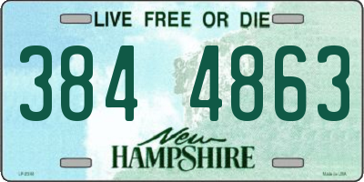 NH license plate 3844863