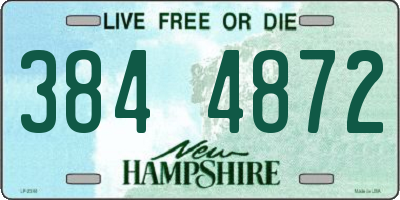 NH license plate 3844872
