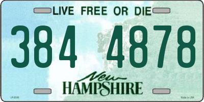 NH license plate 3844878