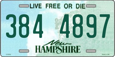 NH license plate 3844897