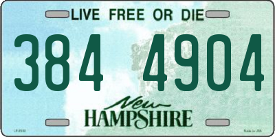 NH license plate 3844904