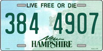 NH license plate 3844907
