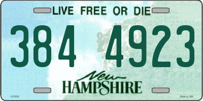 NH license plate 3844923