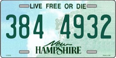 NH license plate 3844932