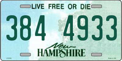 NH license plate 3844933