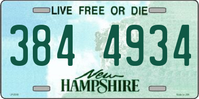 NH license plate 3844934
