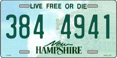 NH license plate 3844941
