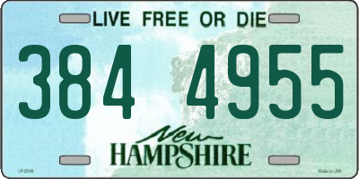 NH license plate 3844955
