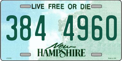 NH license plate 3844960