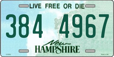 NH license plate 3844967