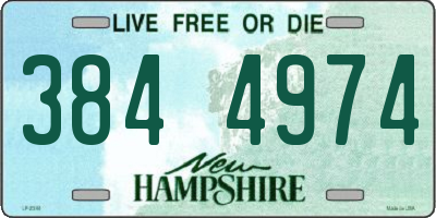 NH license plate 3844974