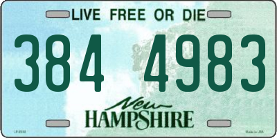 NH license plate 3844983