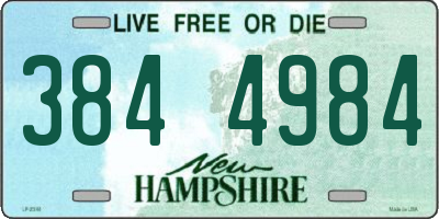 NH license plate 3844984