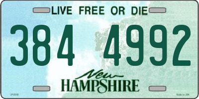 NH license plate 3844992