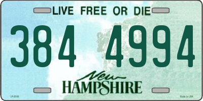 NH license plate 3844994