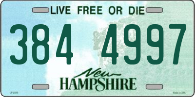 NH license plate 3844997