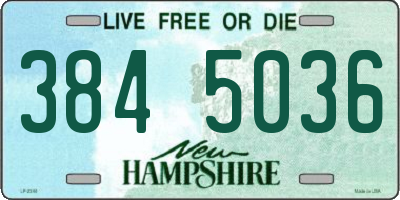 NH license plate 3845036
