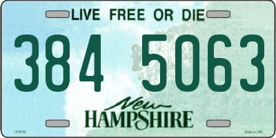 NH license plate 3845063
