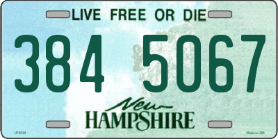 NH license plate 3845067
