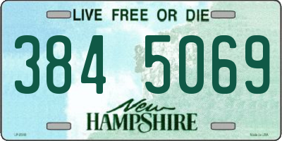 NH license plate 3845069