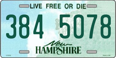 NH license plate 3845078