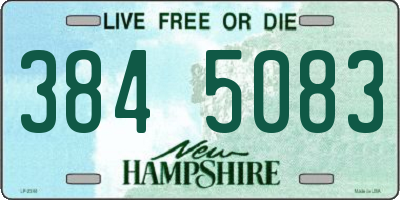 NH license plate 3845083