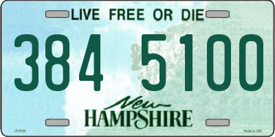 NH license plate 3845100