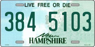 NH license plate 3845103