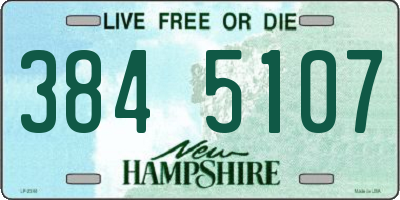 NH license plate 3845107