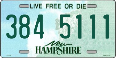 NH license plate 3845111