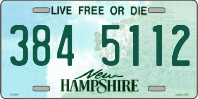 NH license plate 3845112