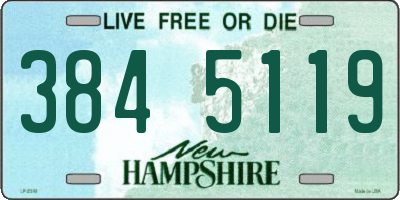 NH license plate 3845119