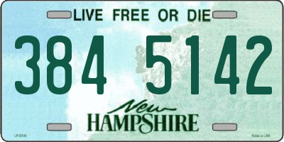 NH license plate 3845142