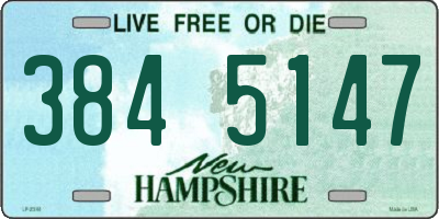 NH license plate 3845147